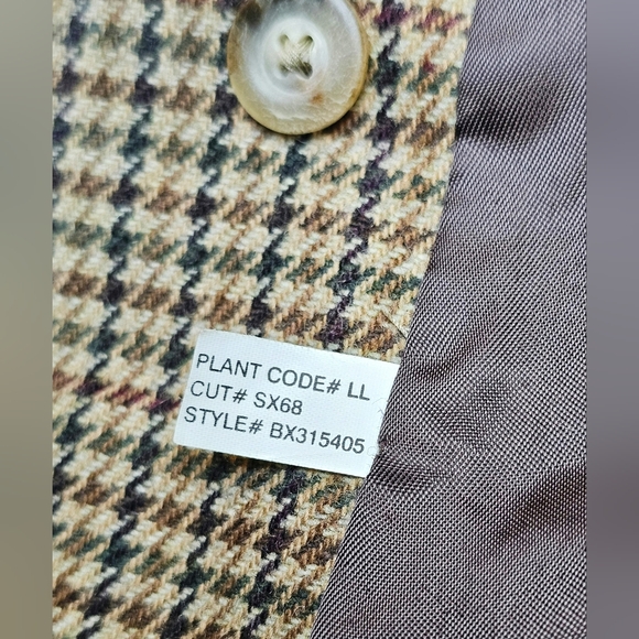 RARE Vintage Ralph Lauren Kids Wool A Line Houndstooth Corduroy Button Up Coat - Picture 15 of 15